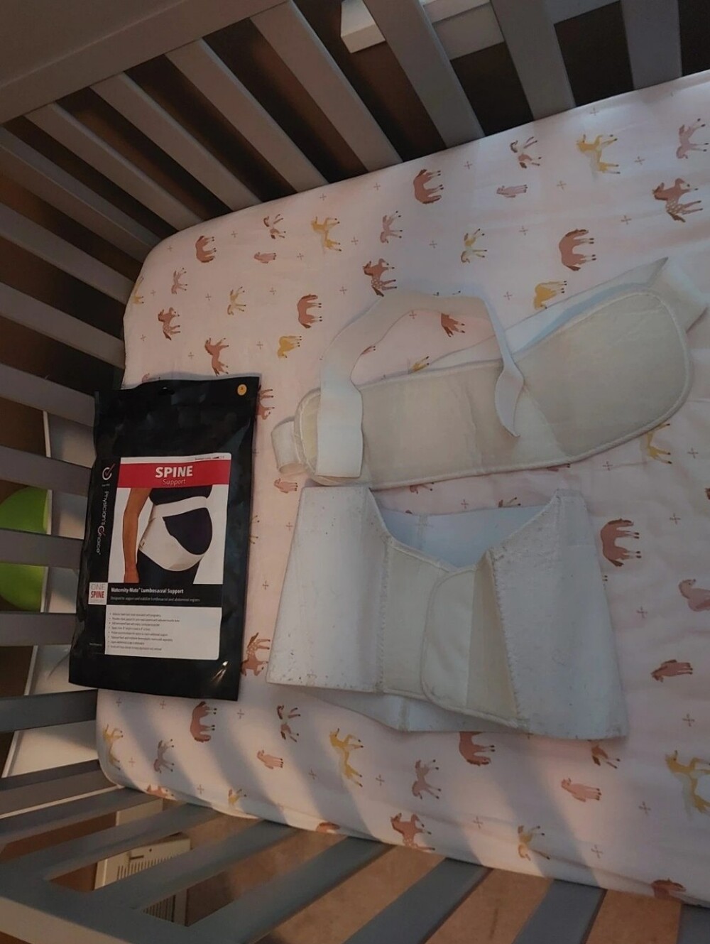White Spine Support Belt pregnant women